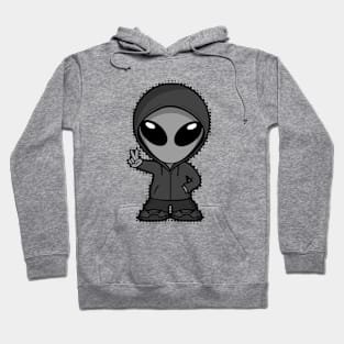 Space Alien Peace Dark Version Hoodie